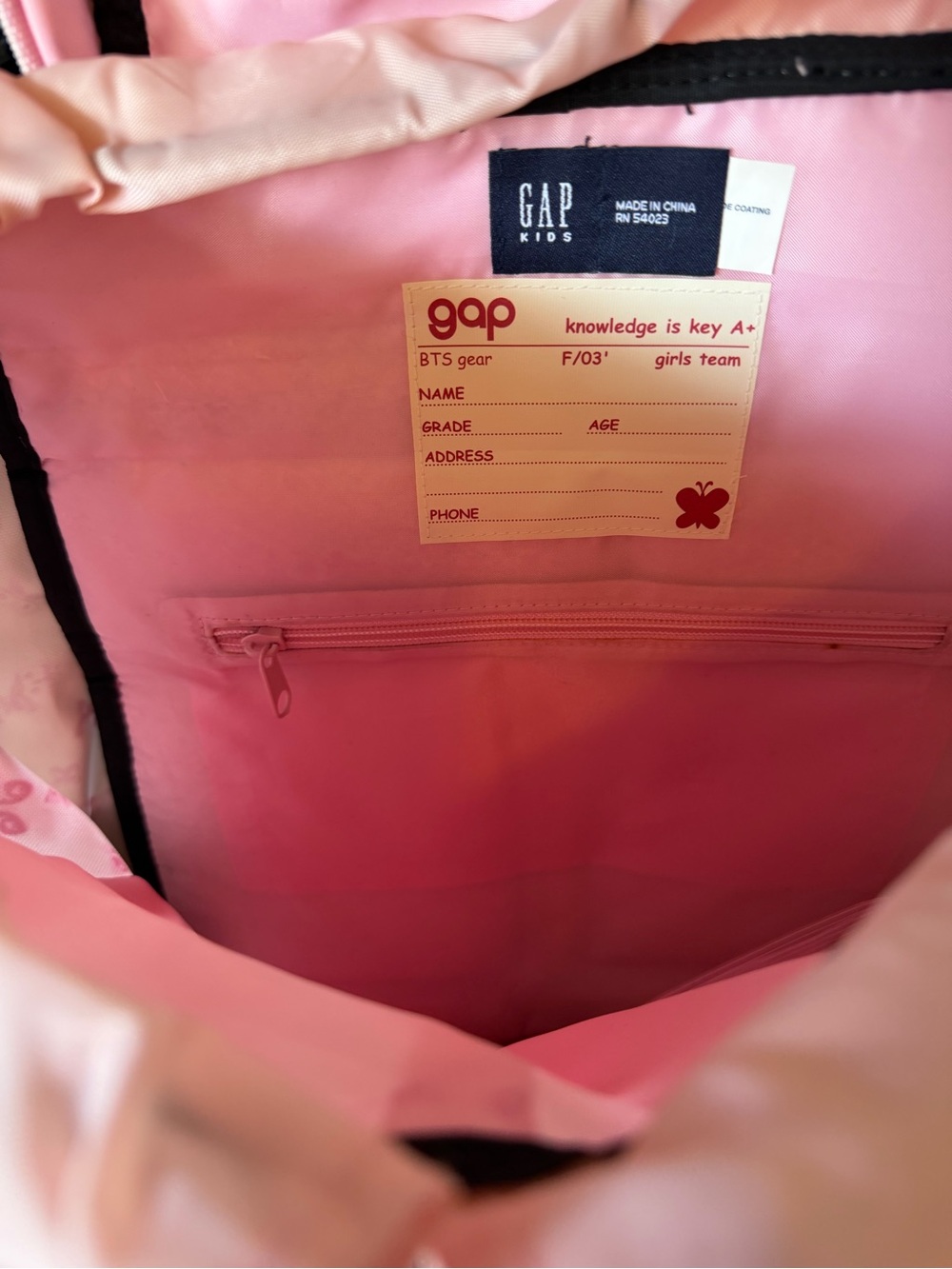 GAP Pink Butterfly Lunch Pack & Super Backpack Set - Picture 6 of 7